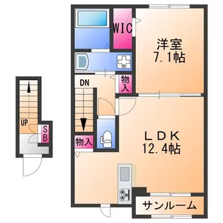 オリーブ羽倉崎A棟【2階】の間取り