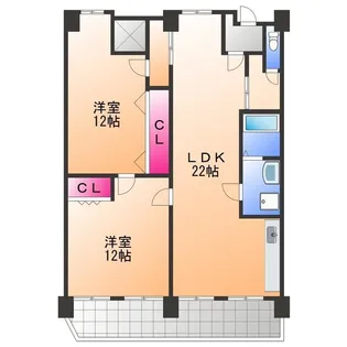 貝塚 萬ビル【2階】の間取り