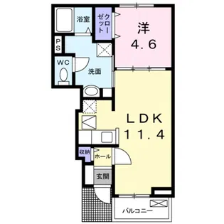 カルム・メゾン 東館【1階】の間取り