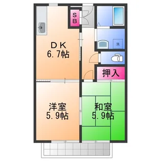 プレジール・和泉【2階】の間取り