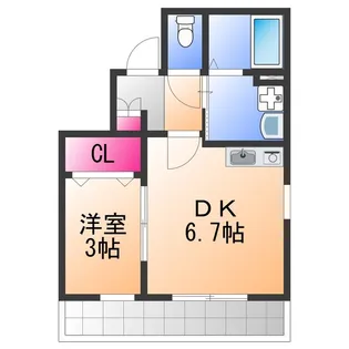 朝の春風とふんわりしっぽ【3階】の間取り