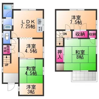大阪府泉南郡熊取町小谷北2丁目【一戸建】の間取り