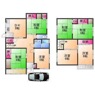 大阪府阪南市箱作【一戸建】の間取り