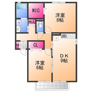 モア エクレール A棟【2階】の間取り