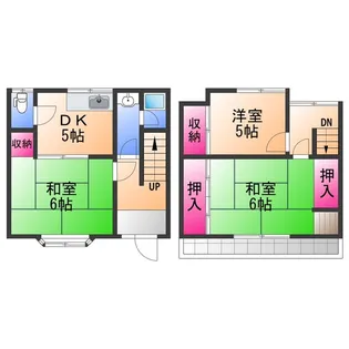 大阪府高石市東羽衣5丁目【一戸建】の間取り