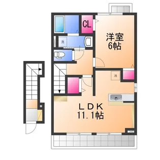 プラージュ・ミディ【2階】の間取り