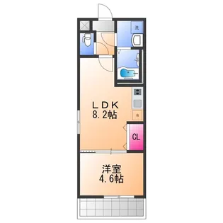 1LDKの間取り画像