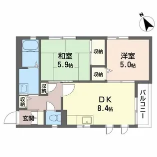 サニーコーポ【2階】の間取り