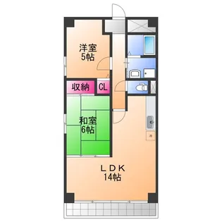 グレイスコートたちばな【3階】の間取り