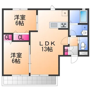 ベストハイム富秋【1階】の間取り
