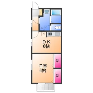 ハイツアーサー【1階】の間取り