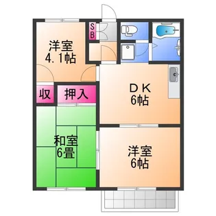 ハウディサガラ【2階】の間取り