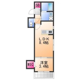 セジュール本町【3階】の間取り