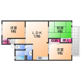 アットハウスMATSUTANI Ⅱ【2階】の間取り