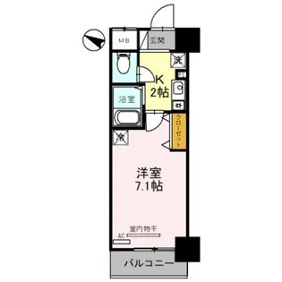 ユニスペースコープイサム【3階】の間取り