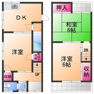大阪府堺市西区上野芝向ヶ丘町1丁【一戸建】の間取り
