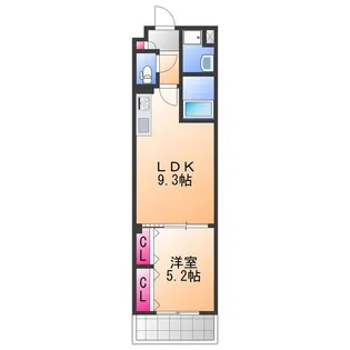 クリエオーレ南上町【3階】の間取り