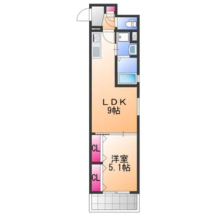 クリエオーレ南上町【1階】の間取り