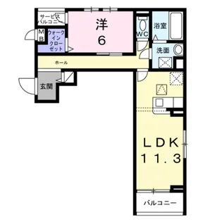 コンパル・りんくう【2階】の間取り