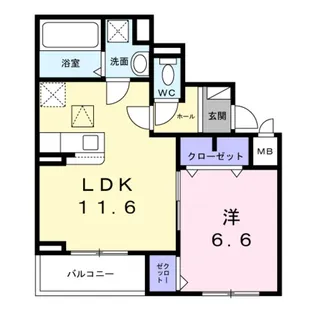 コンパル・りんくう【2階】の間取り