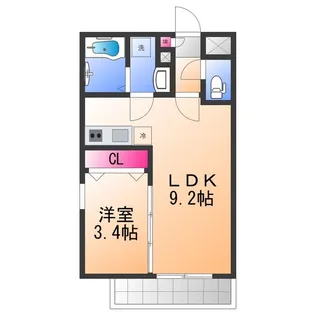 ジーメゾン泉大津豊中【3階】の間取り