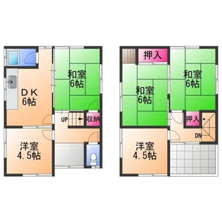 大阪府堺市西区草部【一戸建】の間取り