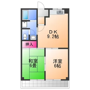 パレスさくらA【1階】の間取り