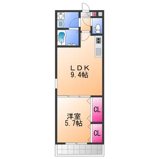 ジーメゾン高石千代田【3階】の間取り