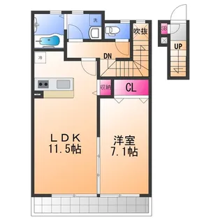 アムールアミュレット【2階】の間取り
