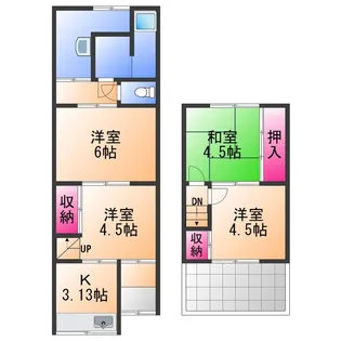 大阪府高石市加茂1丁目【一戸建】の間取り