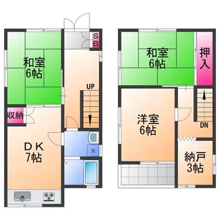 大阪府泉大津市河原町【一戸建】の間取り