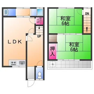 大阪府泉大津市千原町2丁目【一戸建】の間取り