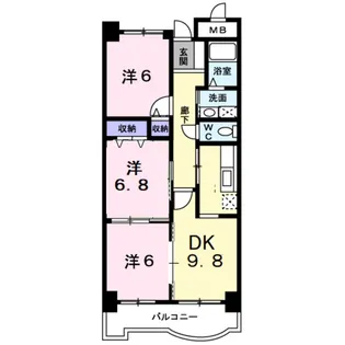 サンフローラ【2階】の間取り