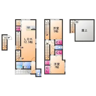 大阪府堺市西区上野芝向ヶ丘町2丁【一戸建】の間取り