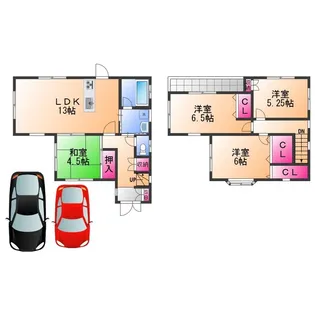 大阪府貝塚市新井【一戸建】の間取り