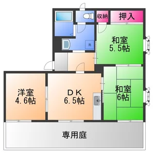 ハイツ曽根【1階】の間取り
