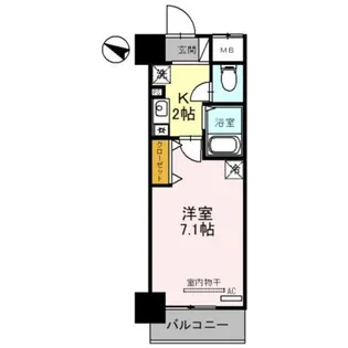 ユニスペースコープイサム【7階】の間取り