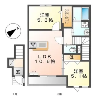 プロスパー【2階】の間取り