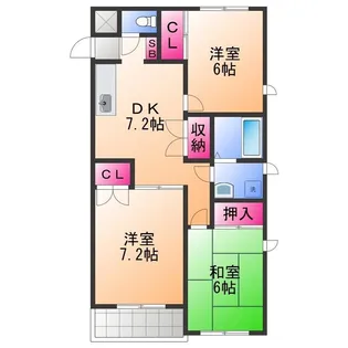 3DKの間取り画像