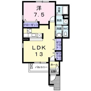 セントレア貝塚【1階】の間取り