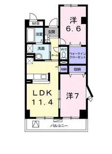 ベルアビタシオン【5階】の間取り