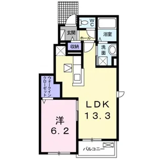 ソシア桜台【1階】の間取り