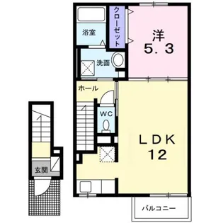 ディアコート 加守【2階】の間取り