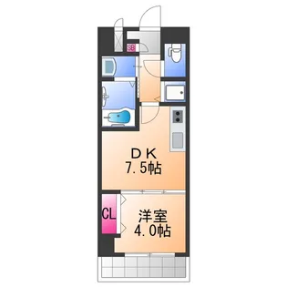 1DKの間取り画像