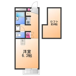 パレス磯上Ⅲ【1階】の間取り