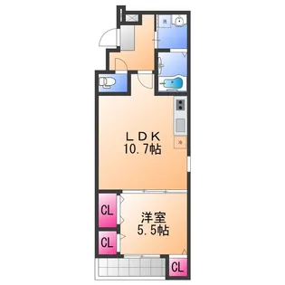 1LDKの間取り画像