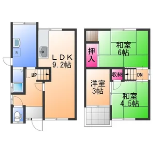大阪府岸和田市極楽寺町2丁目【一戸建】の間取り