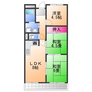 ホワイトウェル【4階】の間取り