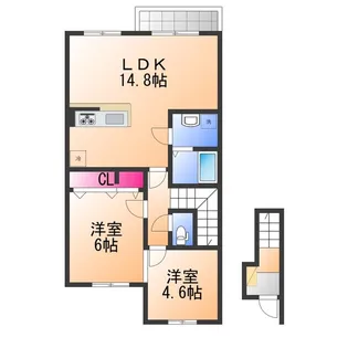 ルミエールマゴジⅤ【2階】の間取り