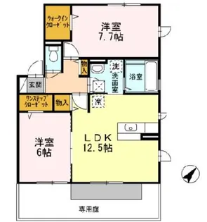 アドミラブールりんくう【1階】の間取り